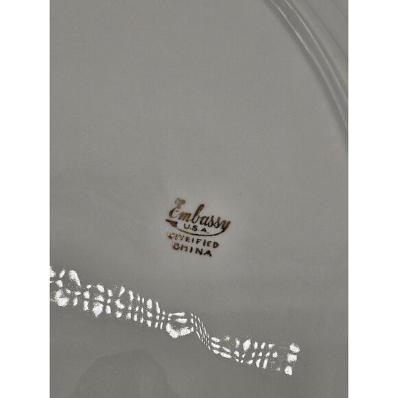 Vintage Embassy USA Thanksgiving Tom Turkey Oval Platter Fall Holidays Pilgrim - Picture 5 of 8